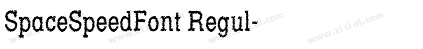 SpaceSpeedFont Regul字体转换